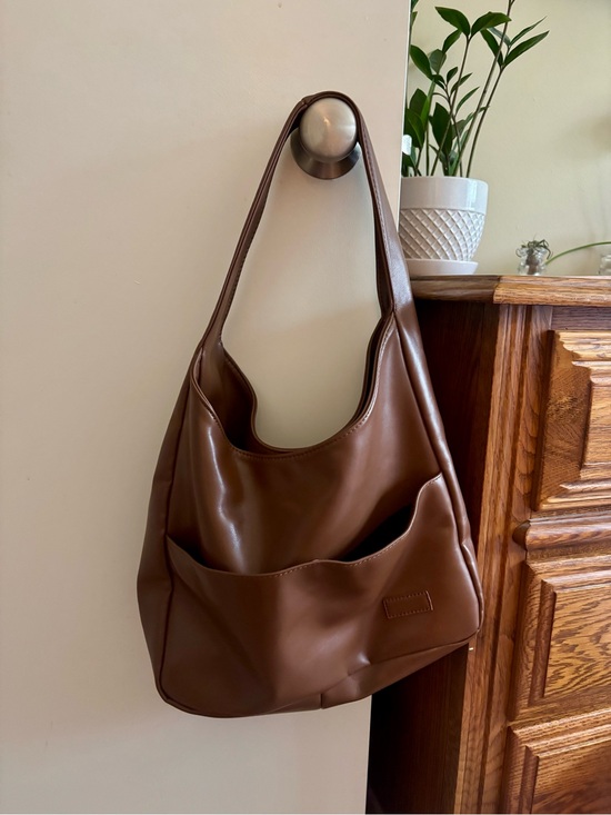 Handbags - Brown Shoulder Hobo Bag - Women's Everyday Tote